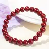 Pulsera Personalizada con Perlas de Arena Imperial de Cinabrio Natural, Arena Roja y Perlas de Arena Dorada Púrpura para la Buena Suerte en el Año Zodiacal de Uno, Venta al por Mayor de Fábrica
