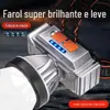 Farol de Plástico Novo Modelo Transfronteiriço Recarregável por USB Farol de Luz Forte Montado na Cabeça Lanterna de Pesca Holofote para Pesca Noturna e Patrulha