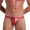 Ropa interior masculina de doble Ding, de imitación de cuero bronceado, sexy, tanga sexy, venta directa de fábrica transfronteriza.