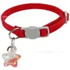 Novo Colar de Veludo para Pet com Pingente de Estrela e Fivela de Segurança Removível Coleira de Gato Venda por Atacado em Estoque