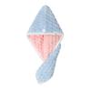 Touca de Turbante em Fleece Coral Absorvente Espessa Secagem Rápida Touca de Banho Touca para Secar Cabelo Nuvem Touca de Banho sem Secador Touca de Secar Cabelo Absorvente de Camada Dupla