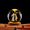 Comercio exterior transfronterizo para parejas, bola de cristal con grabado láser tridimensional 3D, luz cálida, luz nocturna de estrella curativa