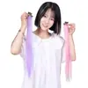 Extensiones de Cabello de Colores, Extensiones para Teñir el Cabello que Cuelgan de la Oreja, Cabello Realista, Pelucas Decoloradas y Teñidas para Mujer, Cabello Rizado y Liso de Seda de Alta Temperatura