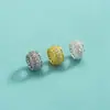 Acessórios de Precisão Eletrodepositados em Prata de Lei S925 com Contas Espaçadoras de Diamante, Contas de Roda de Renda, Contas de Transferência para Pulseira de Cristal Acessórios DIY