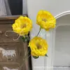 Novo Modelo de Flores Artificiais: Flores Artificiais de Peônia Perfumada com 3 Cabeças, Adereços para Fotografia de Casamento, Decoração de Fundo com Flores Artificiais