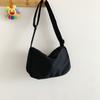 Nova Bolsa Transversal Feminina 2022 Cor Pura Simples Estudante Lona Bolsa Grande Capacidade Moda Casual Ombro Bolsa para Celular