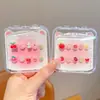 Lindas y suaves pegatinas de uñas de dibujos animados de frutas para niños, manualidades interactivas para padres e hijos, esmalte de uñas no pegajoso, versátiles para uso en casa y al aire libre