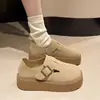 Zapatos Birkenstock de Suela Gruesa Estilo Retro de Hong Kong para Mujer 2026 Nuevos Zapatos Perezosos Retro que Aumentan la Altura Versátiles Casuales Zapatos Individuales