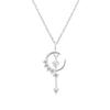 S999 Prata Esterlina Pé Prata Vermelho Livro de Equitação Mesmo Estilo Varinha Mágica Colar de Fada Feminino Ins Light Luxo Moda Diamante Clavícula Corrente