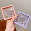 Pulseira de Contas de Cristal de Camadas Duplas Estilo Coreano Fresca e Fofa Cachorrinho Canela para Mulheres Simples Estilo Floresta Pulseira Melhor Amiga Estudante