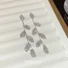 Pendientes Geométricos Exagerados de Aguja de Plata S925, Lujo Accesible, Pendientes de Gama Alta, Elegantes, Versátiles, de Nicho, Pendientes de Borlas Exquisitos para Mujer