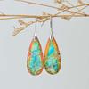 Pendientes de piedra natural al por mayor transfronterizos, pendientes sencillos de moda con forma de gota, al por mayor