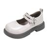 Moda Outono 2024 Nova para Meninas Sapatos de Bico Redondo Estilo Coreano Sapatos de Princesa com Sola Macia Sapatos Infantis Atacado