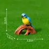 Paisaje en miniatura, figuras creativas y realistas de loro y oso negro, adorables decoraciones de jardín, adornos para manualidades, accesorios para colgar, piezas decorativas pequeñas