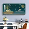 Colgante de pared para influencers decoración horizontal de lujo ligero pintura de porcelana de cristal reloj sala de estar reloj moderno reloj de pared para el hogar pintura decorativa hogar