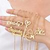 AliExpress popular DIY personalizado privado 18K oro Alfabeto inglés colgante cadena clavicular femenina exquisito regalo de vacaciones