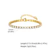 Pulsera de Acero Inoxidable con Circonita para Damas Europeas y Americanas Ancho 2/3/5 mm Color Oro 18K Accesorios de Joyería de Mano Venta al por Mayor