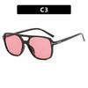 Gafas de sol retro de doble haz cuadradas en forma de T 2023, nuevas gafas de sol de moda de verano, gafas de aviador delgadas de cara grande