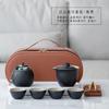 Juego de Té Kung Fu de Lujo Ligero Juego Pequeño Portátil Cerámica Gruesa Jiangshan Exterior Taza Express Regalo de Acompañamiento de Negocios Venta al por Mayor Impresión