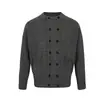 Suéter Masculino Urso Mágico Outono/Inverno, Design de Botões Duplos de Alta Qualidade, Jaqueta de Tricô Cardigan Retrô Americano