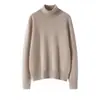 Textura Excepcional~ [100% Cachemir Puro] Suéter de Cuello Alto para Mujer, Ropa de Trabajo Sencilla y Prenda Básica Versátil