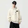 Nueva colección de otoño e invierno: sudadera con capucha para hombre, forrada de polar, corte holgado, moderna, casual y adecuada para usar en capas, perfecta como prenda exterior de invierno para adolescentes