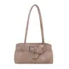 Bolso de Gran Capacidad Estilo Baguette para Hombro Moda para Viajes Cotidianos Color Sólido Bolso de Mujer 2026 Nuevo Estilo Hebilla de Cuero Bolso de Hombro Casual de Moda
