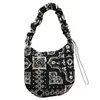 Bolso de Hombro Peludo Nuevo de Otoño e Invierno para Mujer, Gran Capacidad, Moda, Estampado de Leopardo, Rayas Verticales, Bolso Retro