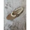 Sapatos femininos transfronteiriços, forrados com fleece, planos, versáteis, casuais, com bico raso - novo estilo, modelo popular, Mary Janes leves e confortáveis