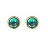 Pendientes de tuerca Pin de plata elegante Vintage estilo retro pendientes redondos nicho femenino pendientes rojos verdes clip para la oreja