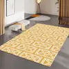 Tapete Minimalista Moderno para Sala de Estar, Tapete de Veludo Cristal para Mesa de Centro, Tapete de Luxo Leve de Alta Qualidade com Padrão de Folhas para Quarto ao Lado da Cama