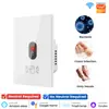 Interruptor de Sensor de Onda Infrarroja para Pared Inteligente Wifi Tuya Panel Táctil Sin Contacto Interruptor de Sensor con Control Remoto Estándar UK/EU