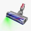 Adecuado para Aspiradora Inalámbrica Dyson V7V8V10V11V15 Detección de Polvo con Luz Verde Cabezal de Cepillo Eléctrico para Suelo Anti-Enredos