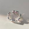 Anillo de Zirconia Rosa con Forma de Corazón Dulce para Mujer, Anillo Abierto Color Melocotón Brillante para el Día a Día, Anillo Artístico Único para el Dedo Índice, Moderno