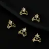 Joyería para Uñas de Aleación Corona Super Brillante Lujo Diamante Aleación Incrustada Base Plana Accesorios Diamante Funda para Teléfono Móvil Joyería para Pasador de Pelo