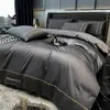 Set de cuatro piezas de algodón de fibra larga de lujo, funda de edredón de algodón puro, funda de edredón individual de verano 100% algodón, ropa de cama de lujo ligero de algodón de fibra larga