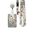 Novo Puxador de Comércio Exterior Flor UV Porta-Cartão de Identidade Cordão de Remoção Porta-Cartões de Visita Chaveiro Atacado