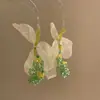 ¡Tan hermoso! Pendientes de Cascada con Borla Azul, Estilo Nuevo que Realza el Blanco, Pendientes Dulces y Exagerados para Mujer