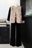 Nuevo Traje de Terciopelo Dorado Estilo Chino Ropa de Madre Primavera y Otoño Nuevo Estilo 50+ Ropa de Mujer de Mediana Edad de Alta Gama Chaleco Traje de Terciopelo