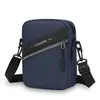 Bolso de hombro simple y casual para hombre, bolsa portátil para teléfono para viajes al aire libre, bolso cruzado versátil ligero de piel sintética
