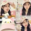 Visera de Sol Hellokitty, Sombrero de Sol Lindo Que Hace que la Cara Parezca Más Pequeña, Sombrero de Gato Kt de Chica de Dibujos Animados Que Hace que la Cara Parezca Más Pequeña