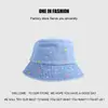 Sombrero de nuevo estilo con bordado floral, mezclilla, apto para todas las estaciones, sombrero de pescador con cara sonriente pequeño para protección facial para mujer, sombrero de sol para protección solar ins