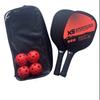 Raquete de pico raquete de praia terno de 2 4 bolas com bola esportes ao ar livre fitness pai-filho esportes de madeira vermelha
