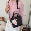 Cesta de Legumes Estilo Bolsa de Mão de Luxo para Mulheres, Novo Modelo 2026, Bolsa Transversal Rosa Fofa de Nicho Levemente Luxuosa Sem Pingentes