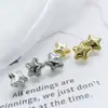 Botão de Metal Estrela de Diamante Moda Estrela de Cinco Pontas com Diamante Base Alta Botão Costurado à Mão Camisa Cardigã Suéter Fivela Decorativa