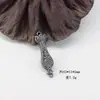 Accesorios de Horquilla Hanfu de Doble Anillo Colgante para Collar DIY Pulsera Estilo Sureño Estilo Antiguo Colgante Doble de Loto Encanto de Mano Pixiu