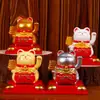 Novos Ornamentos de Gato da Sorte Solar Automático Apertando a Mão Gato Desktop Decoração de Carro Decoração de Interiores Artesanato Presentes