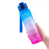 Taza de Agua Deportiva de Plástico Tritan Resistente a Altas Temperaturas, Gran Capacidad 1000ml, Taza Espacial para Fitness, Portátil