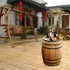 Barril de Vino Decorativo, Barril de Roble, Barril de Vino de Madera Maciza, Exhibidor de Barra, Barril de Vino Tinto, Gabinete de Vino Semiabierto, Barril de Vino