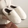 Pantuflas de Algodón para Mujer en Otoño e Invierno, Antideslizantes de Interior, Cálidas con Forro de Felpa, Que Cubren el Talón, Pantuflas de Algodón de Invierno